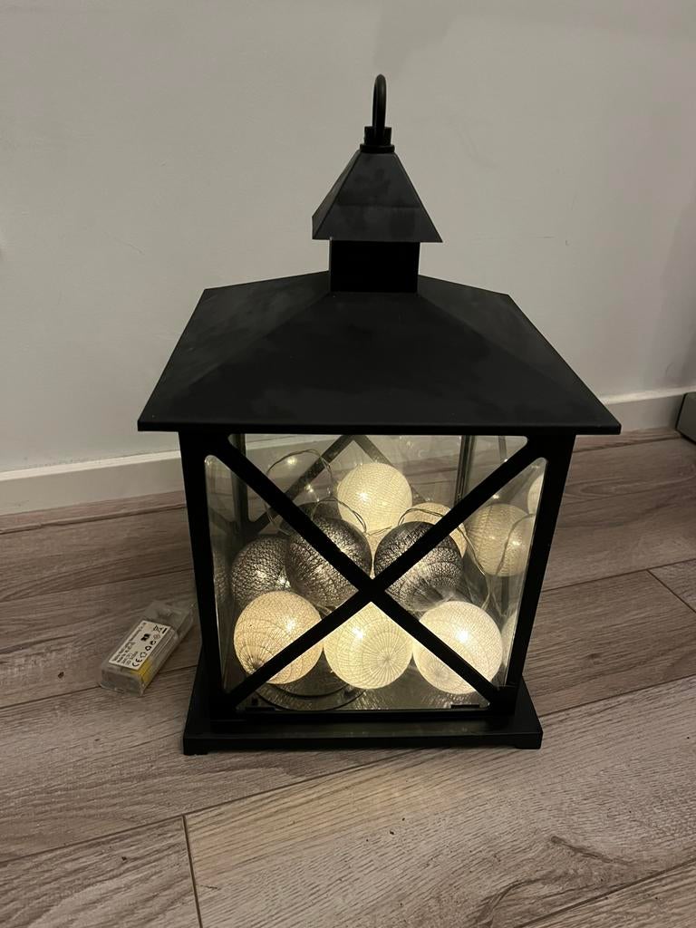 Decoratielamp met ballen op batterij, Ophalen, Overige materialen, Zwart, Zo goed als nieuw