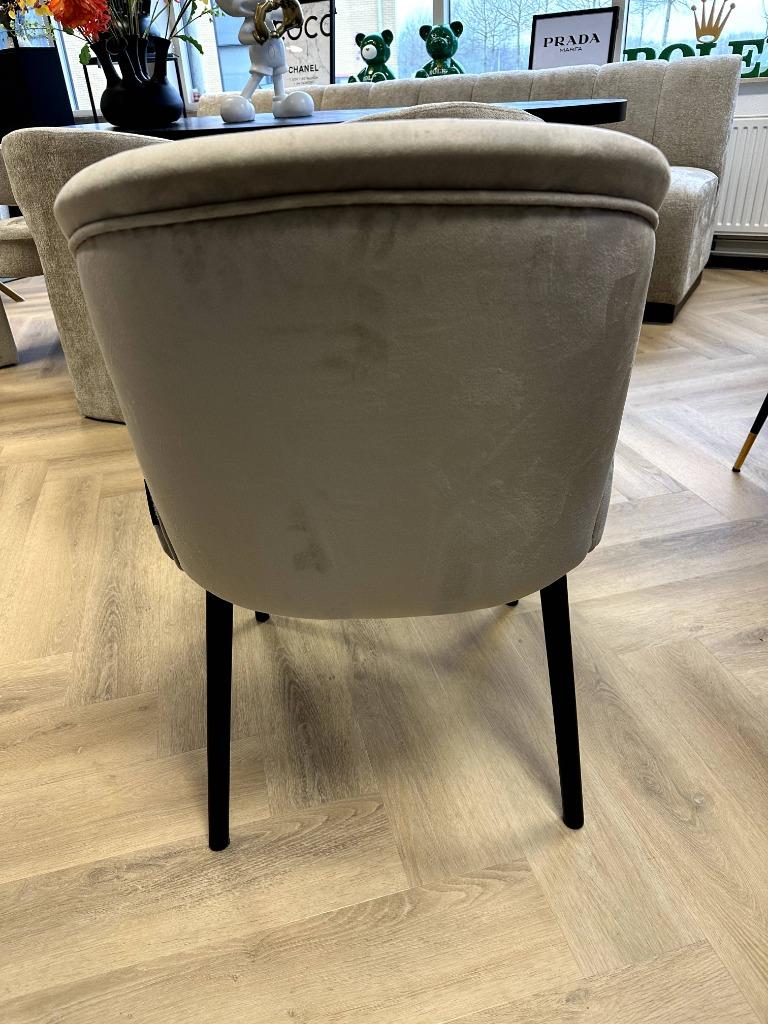 ACTIE Luxe Velvet Eetkamerstoel Ankara Quartz903 Beige NIEUW, Huis en Inrichting, Stoelen, Overige kleuren, Info@oosterbaanwonen.nl