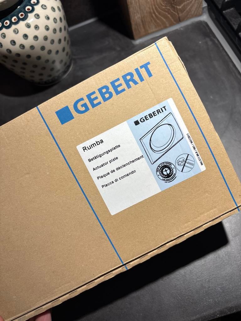 Geberit Rumba Drukplaat - Nieuw in doos, Ophalen of Verzenden, Nieuw, Chroom, Toilet
