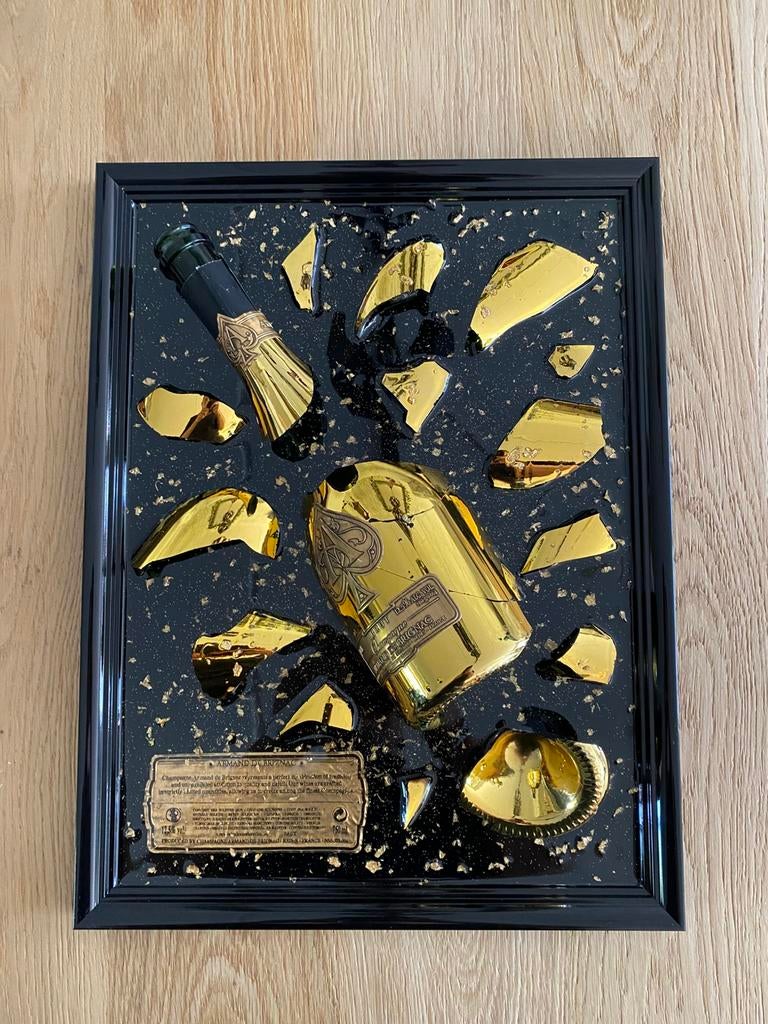 Armand de brignac (Brut) bottle art schilderij, Ophalen of Verzenden