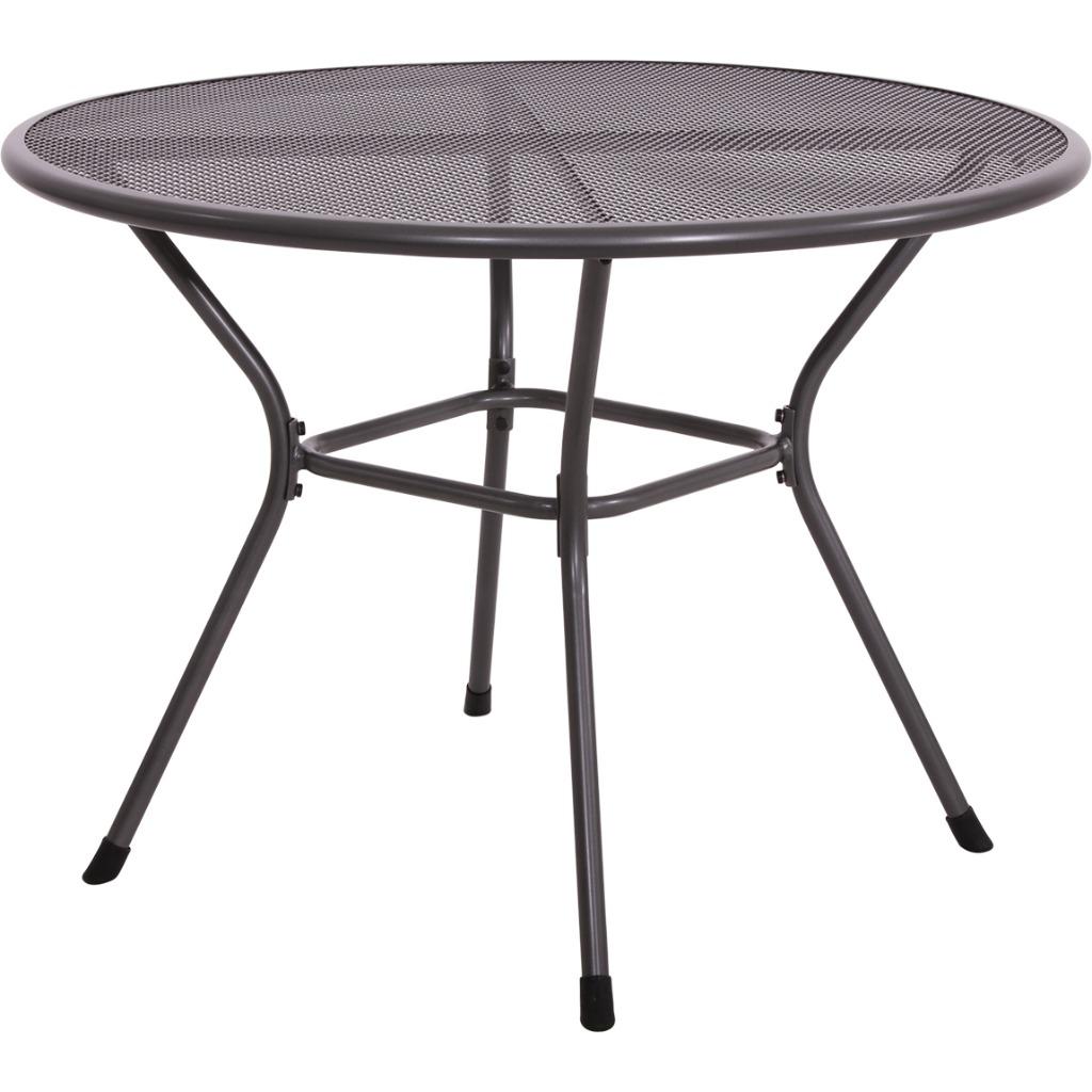 Tuintafel nordic 105 cm grijs gepoedercoat staal, Info@edvonline.nl, Rond, Nieuw, Ophalen of Verzenden
