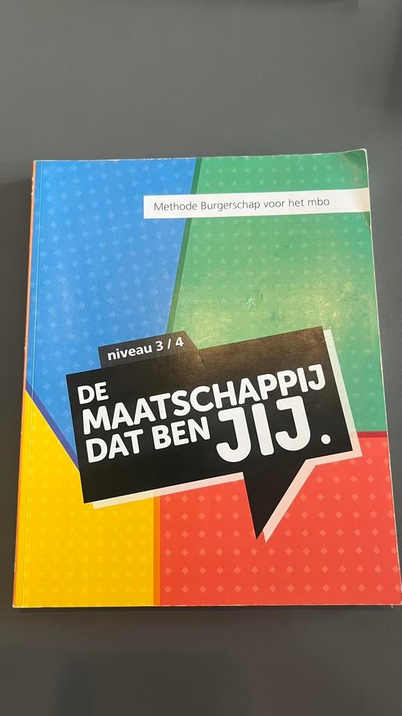 De maatschappij dat ben jij niveau 3/4, Boeken, Schoolboeken, Ophalen of Verzenden, Gelezen, Overige niveaus, Maatschappijleer