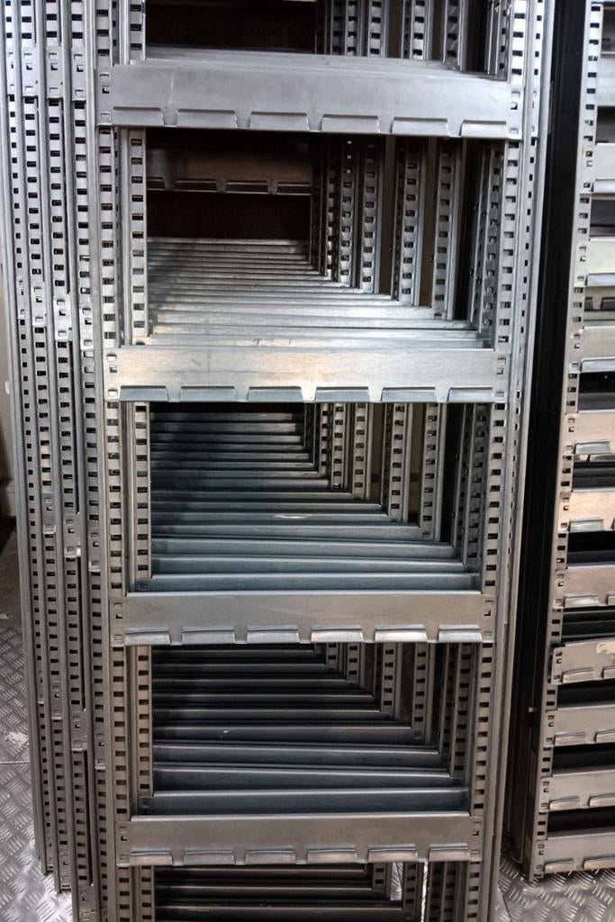 GS-3 legbordstellingen verzinkte stellingkasten vanaf 4mtr, Ophalen, Gebruikt
