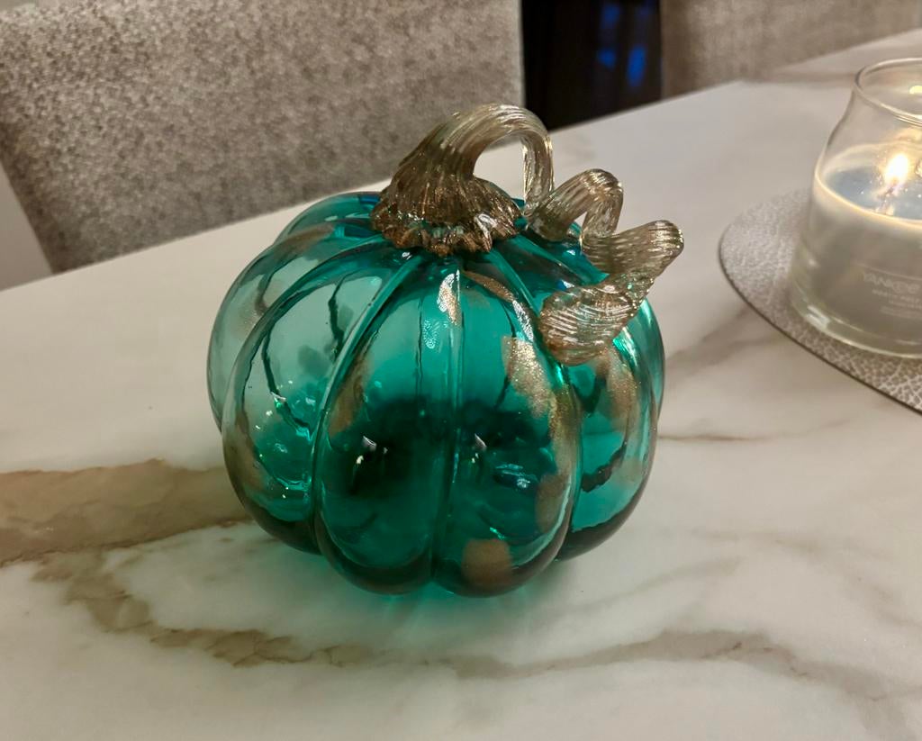 Handgeblazen Glazen Pompoen - Decoratief, Schaal, Rond, Nieuw, Ophalen of Verzenden