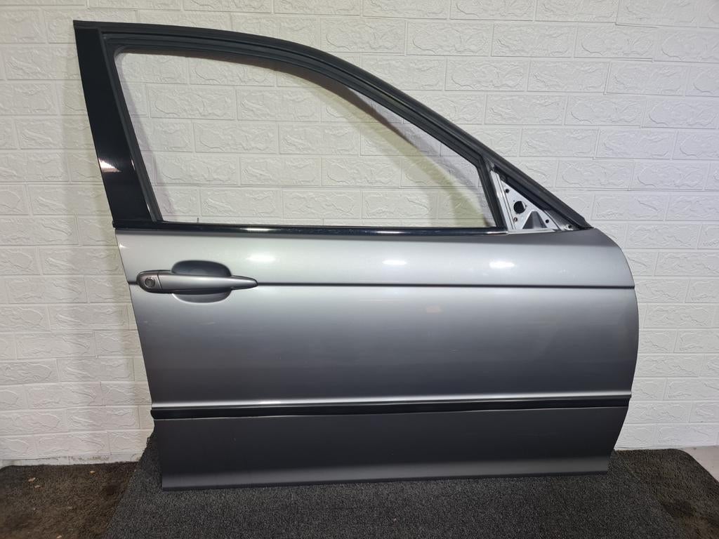 BMW E46 Sedan Touring Deur Rechts Voor Portier Grijs Comple, Auto-onderdelen, Ophalen, Gebruikt, Deur, BMW