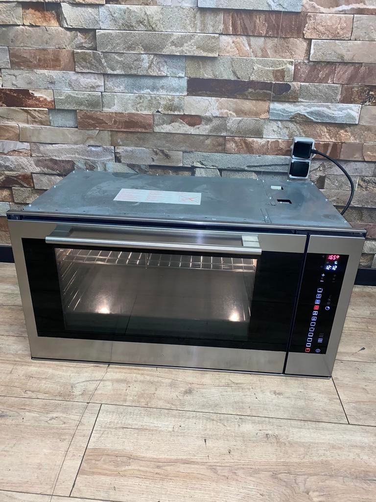 Luxe Boretti Inbouwoven met touchescreen RVS 90 cm, Hete lucht, 60 cm of meer, Ophalen of Verzenden, Zo goed als nieuw