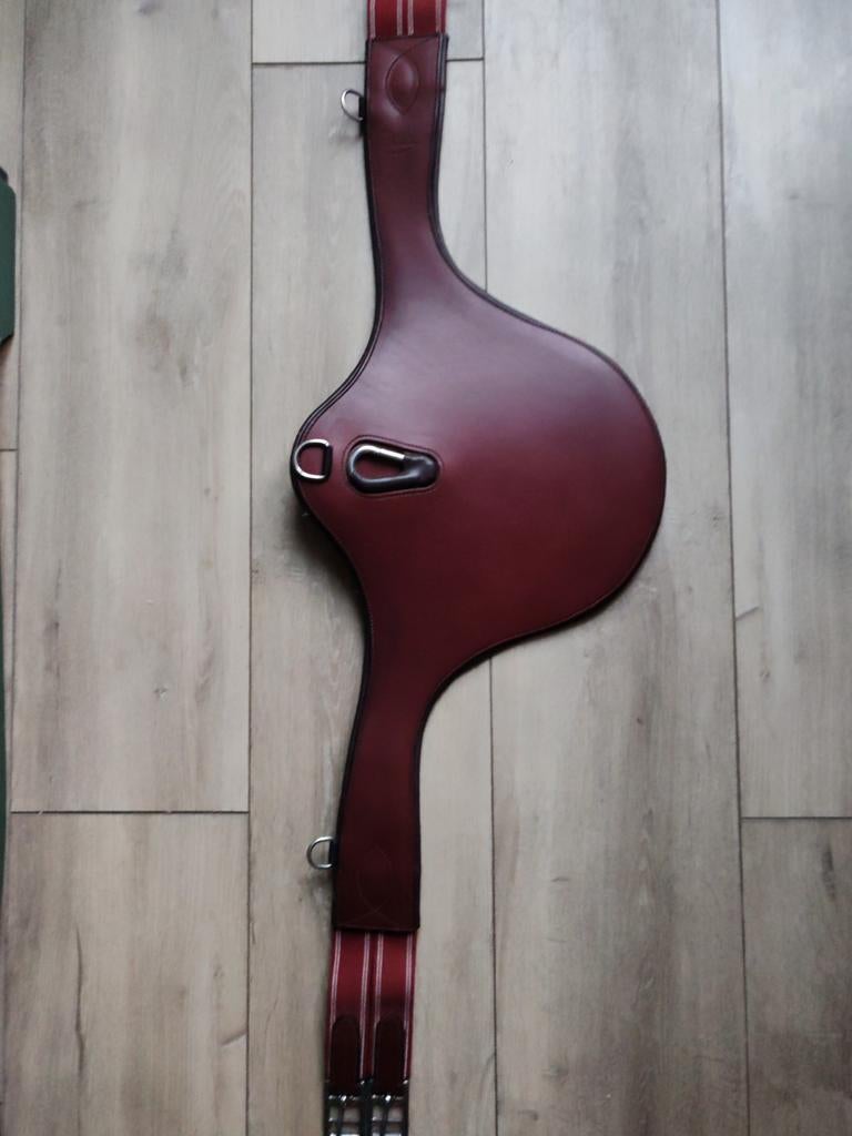 Bruin leren springsingel met buikflap 120cm, Dieren en Toebehoren, Ophalen of Verzenden, Nieuw, Springen