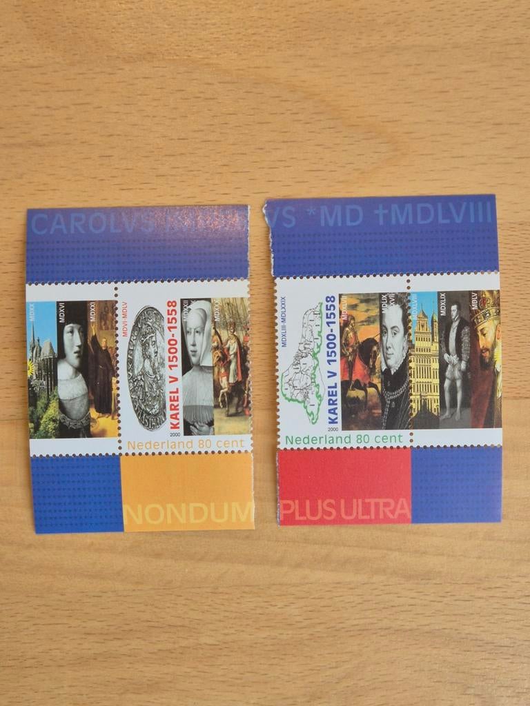 Nederland 2000 Karel V, Postzegels en Munten, Ophalen of Verzenden, Na 1940, Postfris