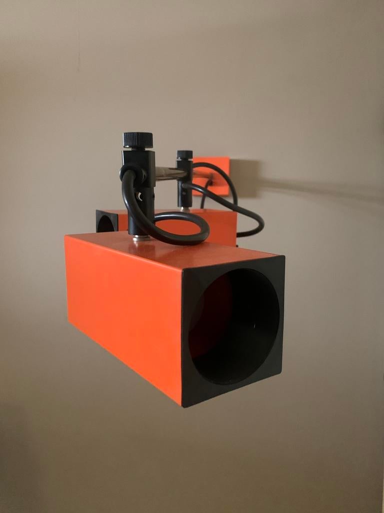 Vintage philips cube hanglamp / wandlamp, Ophalen of Verzenden, Zo goed als nieuw, Metaal