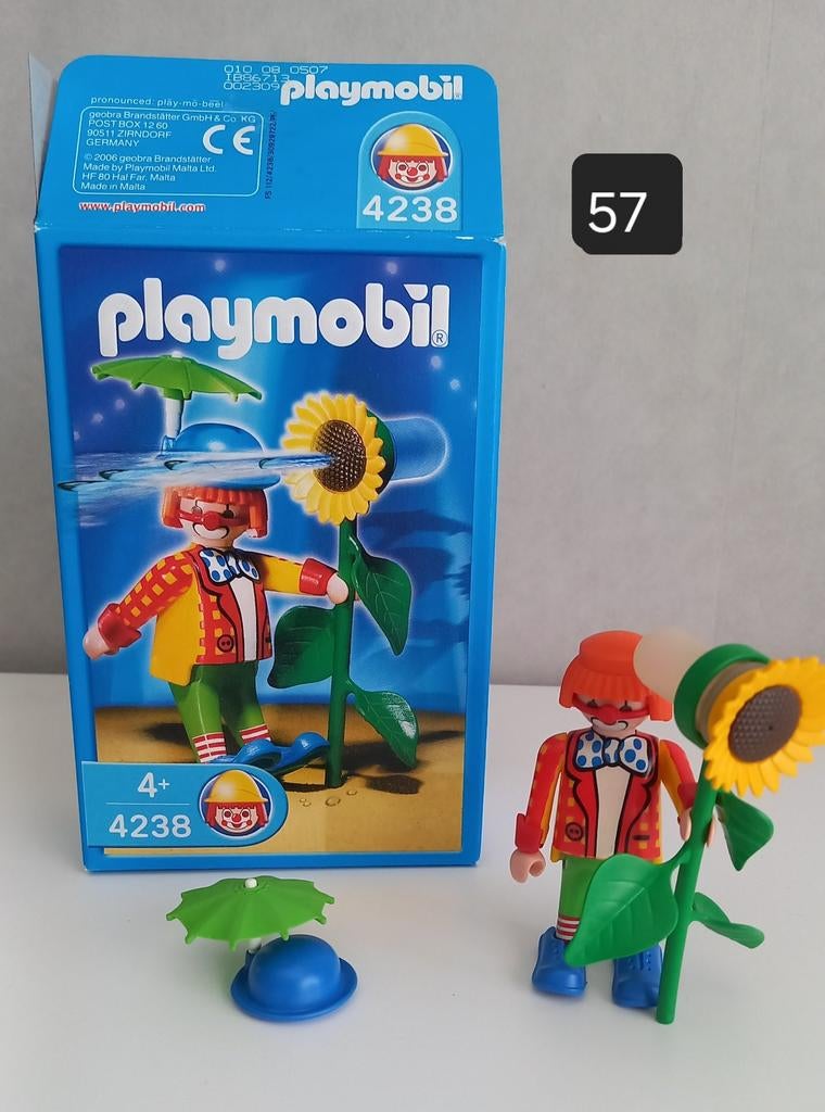 Playmobil Circus Clown met Waterzonnebloem - Compleet!, Ophalen of Verzenden, Zo goed als nieuw, Complete set