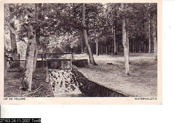 Ansichtkaart	Veluwe	Watervalletje, Verzenden, 1940 tot 1960, Gelopen, Gelderland
