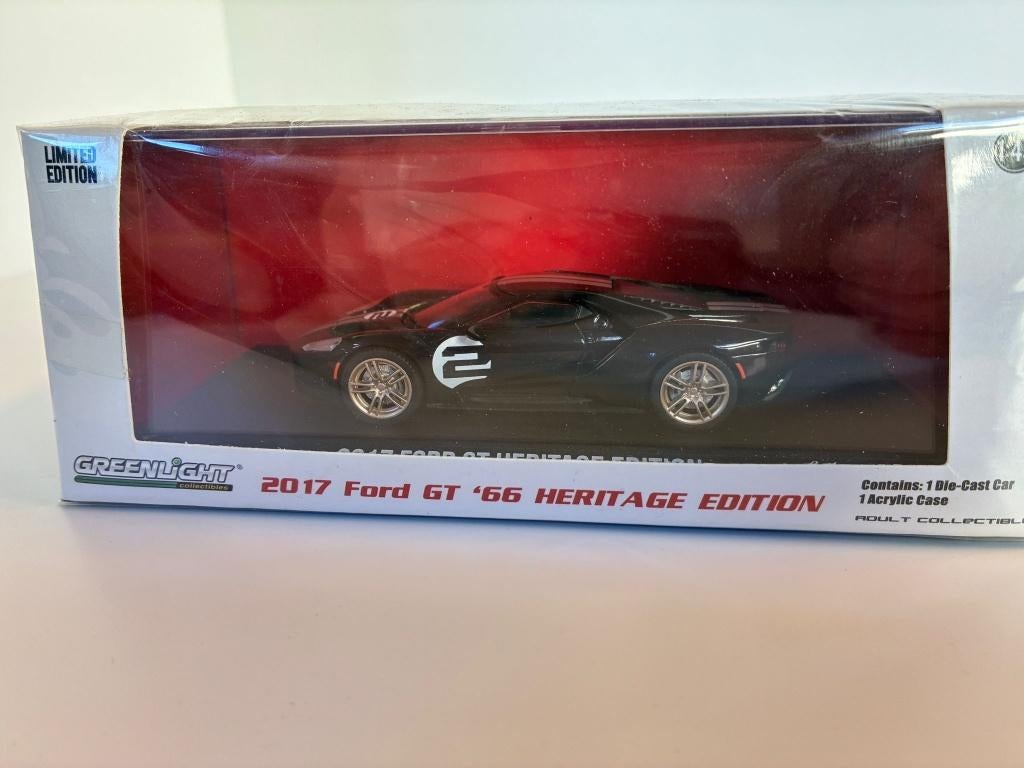 27841: Ford GT '66 Heritage edition - 2017 - Greenlight 1:43, Hobby en Vrije tijd, Modelauto's | 1:43, Auto, Nieuw, Ophalen of Verzenden