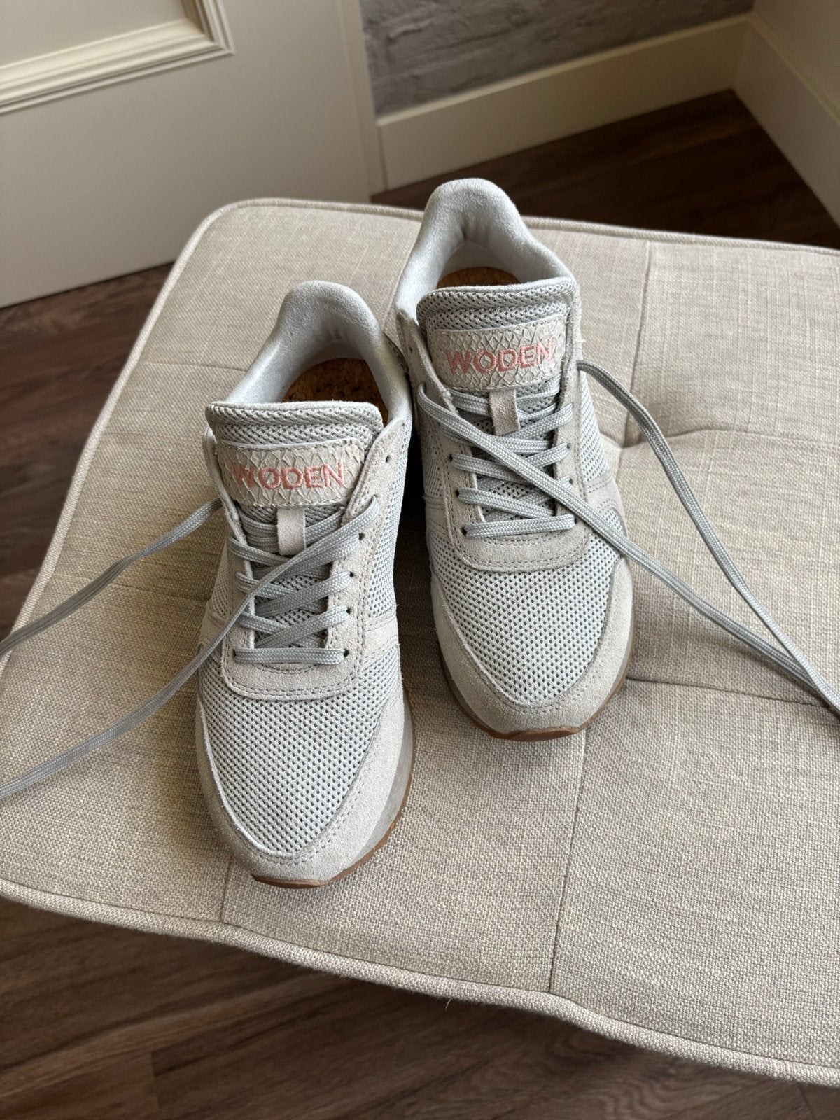 Woden sneakers. Licht grijs/blauw. Maat 37., Blauw, Ophalen of Verzenden, Sneakers of Gympen, Zo goed als nieuw