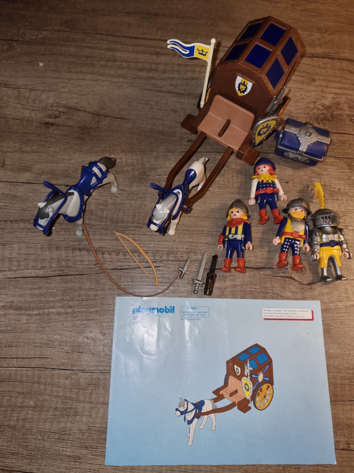 Playmobil 3314- Koets met Figuren en Paarden, Kinderen en Baby's, Gebruikt, Complete set, Voertuig, Ophalen of Verzenden