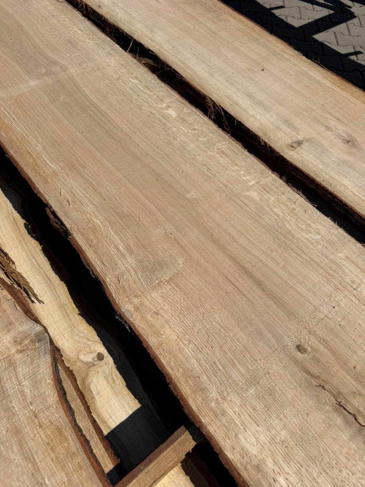 30 x eiken Schaaldelen 420x20-40x2,5 cm