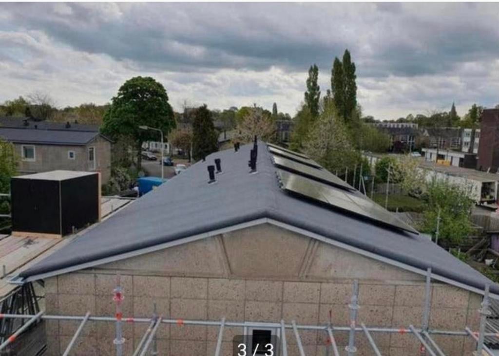 Epdm bitumen , plate dak , lekkage, renovatie, Ophalen