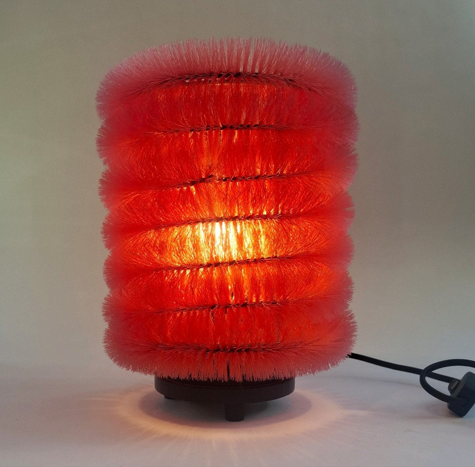 Vintage IKEA Lysboj "Flessenborstel" Tafellamp, Bureaulamp, Glas, Art deco, Ophalen of Verzenden
