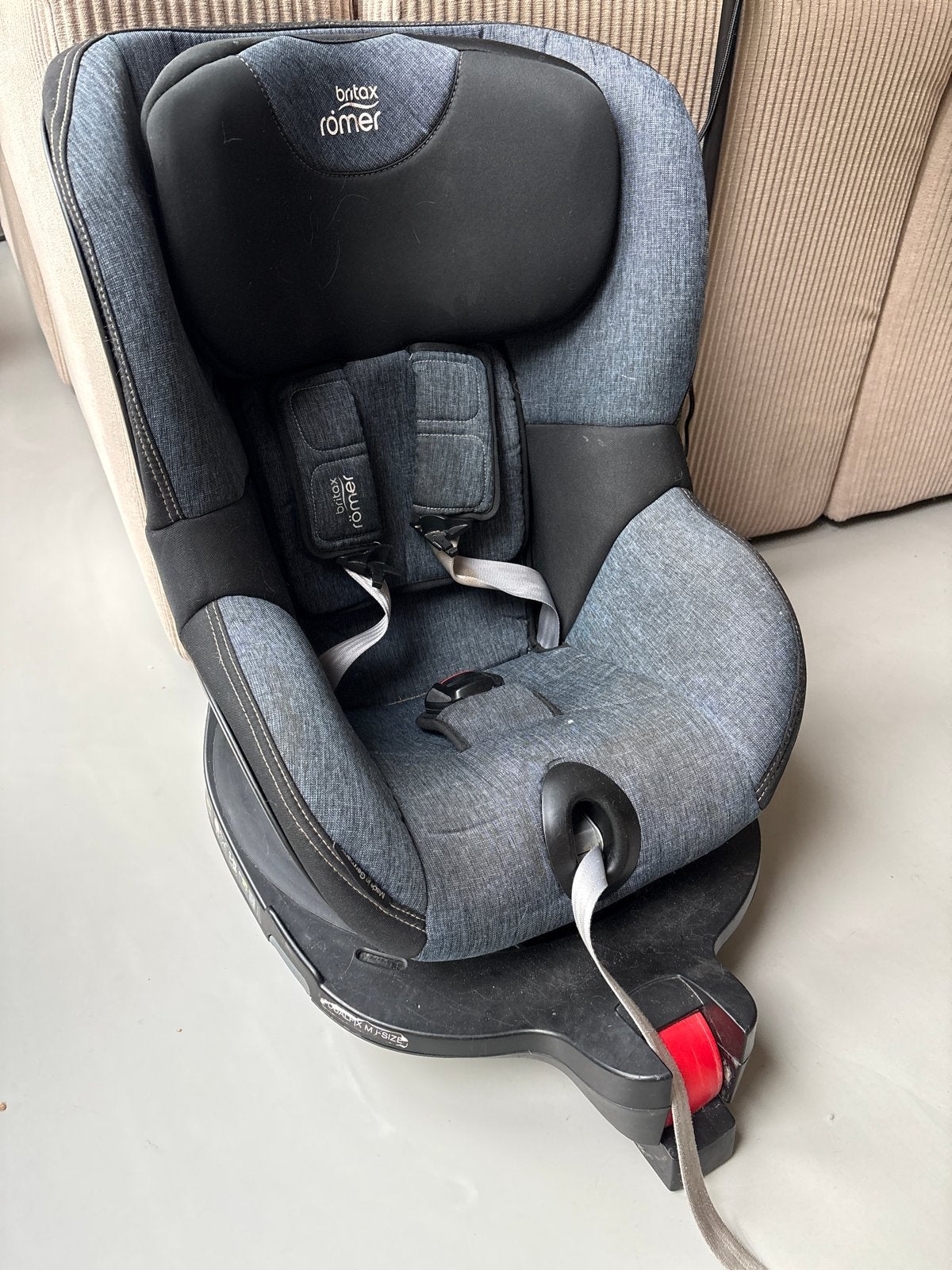 Britax Römer Dualfix M i-Size Jeansblauw Isofix, Kinderen en Baby's, Autostoeltjes, Ophalen, Romer, Gebruikt, 0 t/m 18 kg