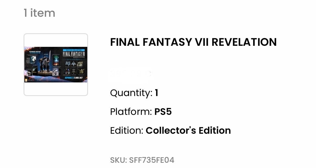 FINAL FANTASY VII REVELATION COLLECTOR’S PS5 PRE-ORDER, Ophalen of Verzenden