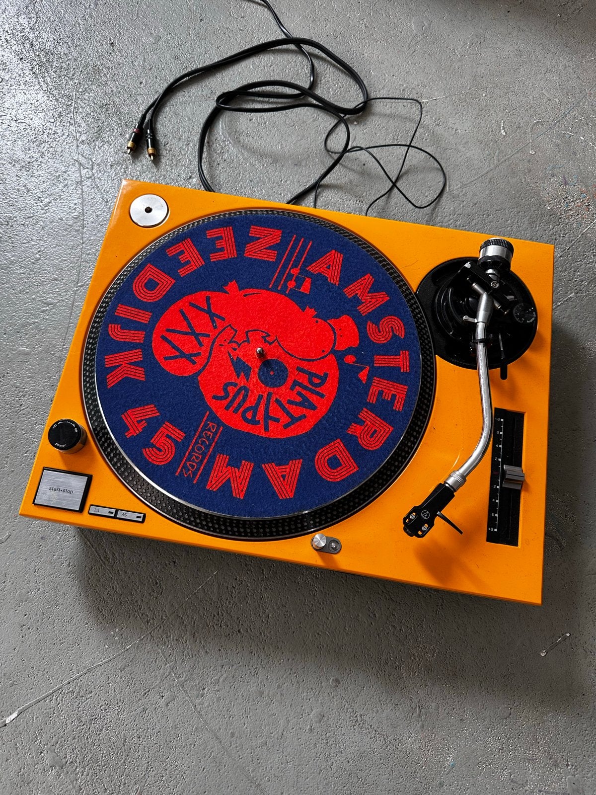 Technics SL-1200MK2-A Platenspeler - geel Custom, Ophalen, Gebruikt, Pitch-regelaar, Platenspeler