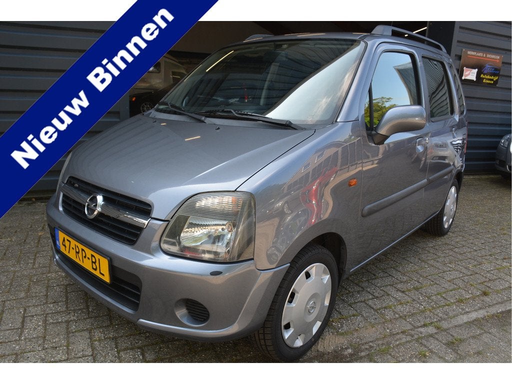 Opel Agila 1.2-16V Flexx cool Airco Trekhaak (bj 2005), Auto's, Opel, Voorwielaandrijving, Stof, Zwart, 82 pk