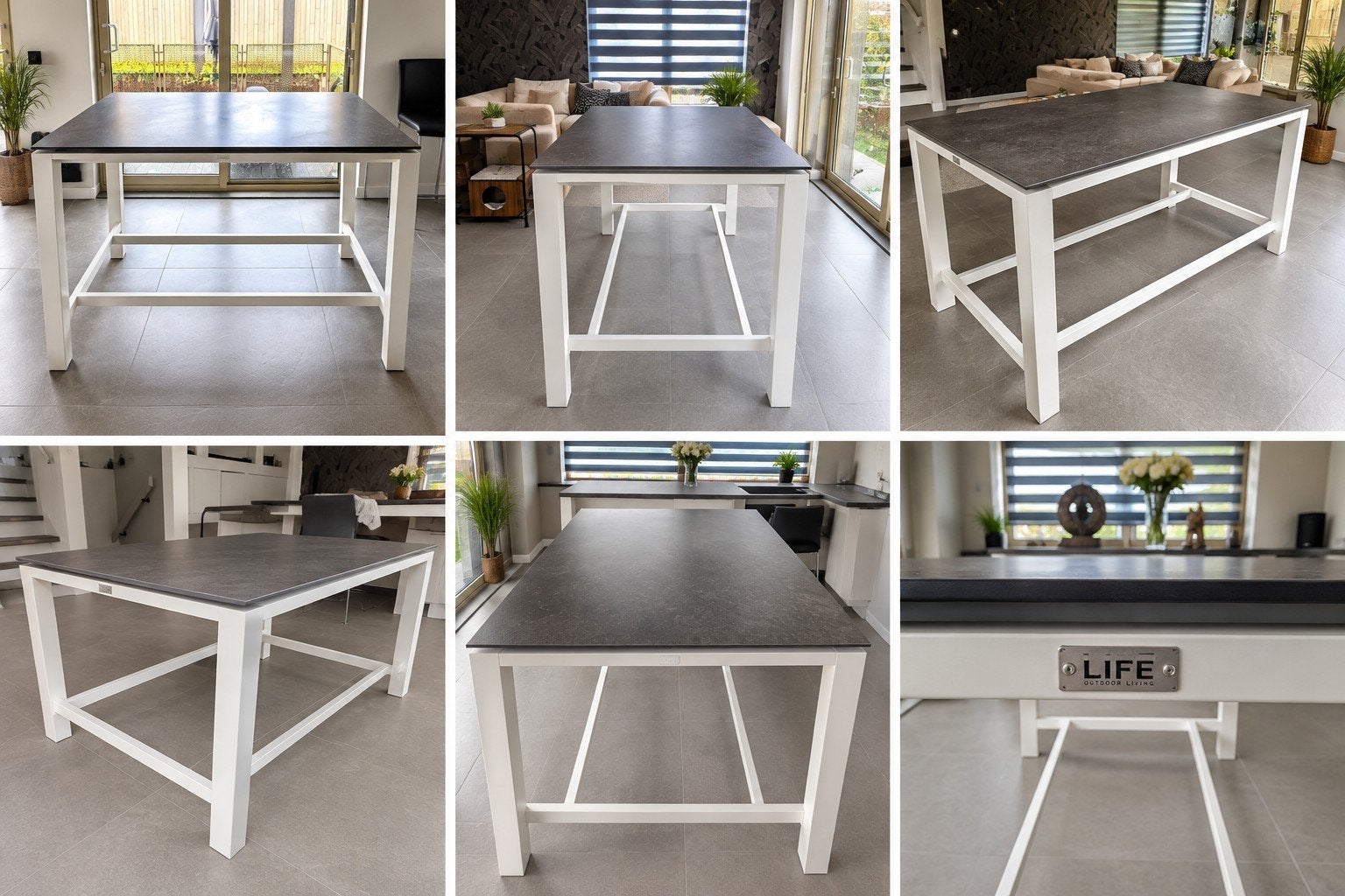 Moderne bartafel LIFE Outdoor Living 150x90x97, Ophalen, Aluminium, Eettafel