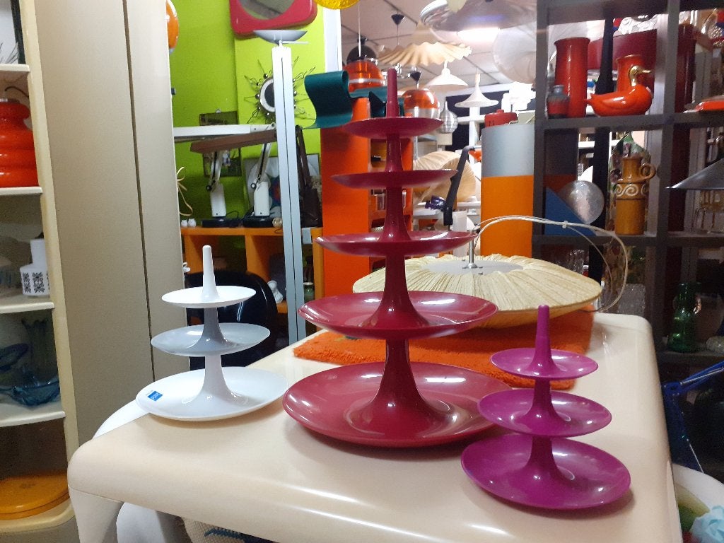 Koziol etagère rood 5 laags retro jaren vintage design rood, Etagère, Gebruikt, Koziol, Kunststof