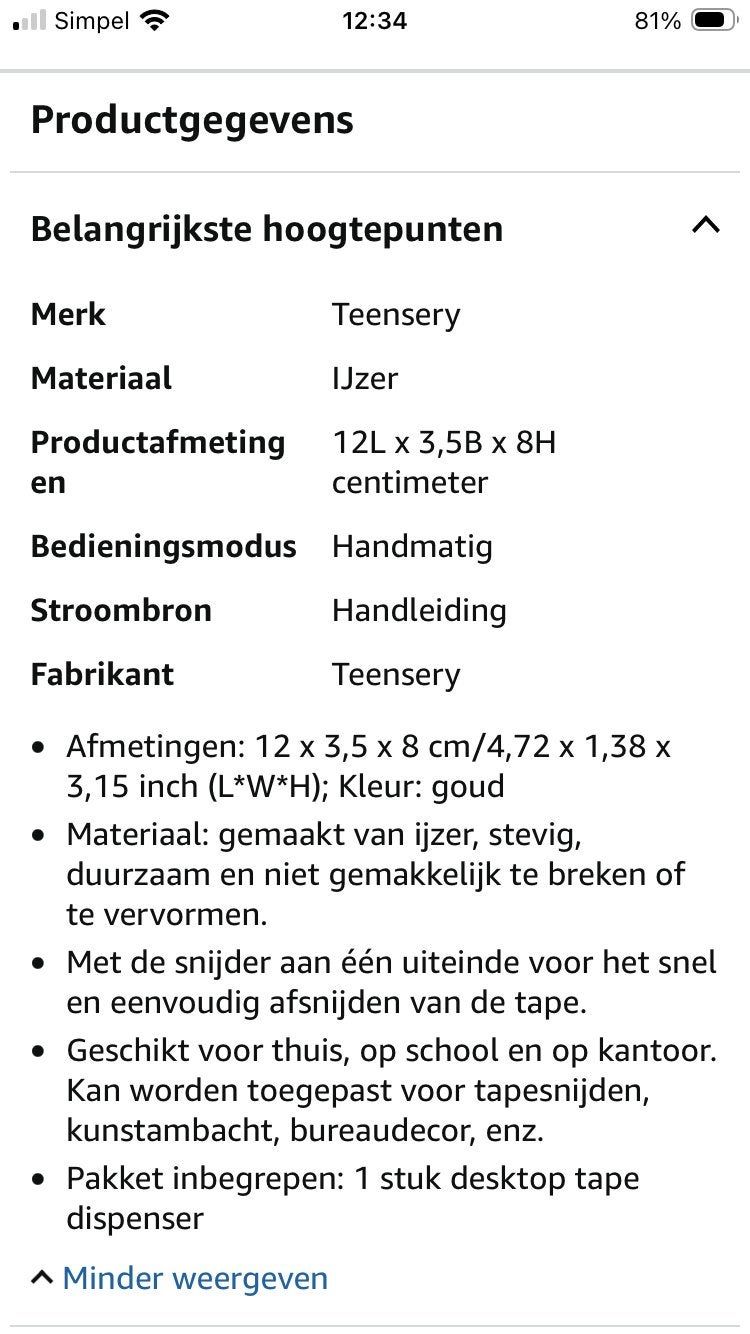 Plakband houder, Ophalen of Verzenden, Zo goed als nieuw