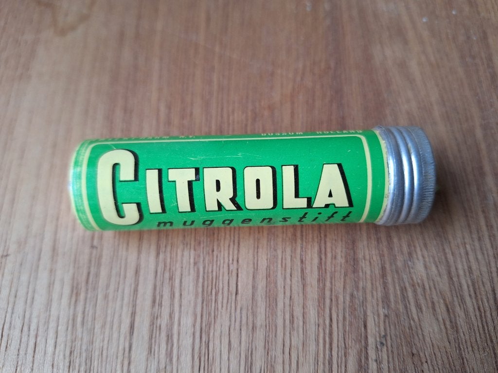 Vintage Citrola Muggenstift Retro Muggen Stift, Antiek en Kunst, Curiosa en Brocante, Ophalen of Verzenden