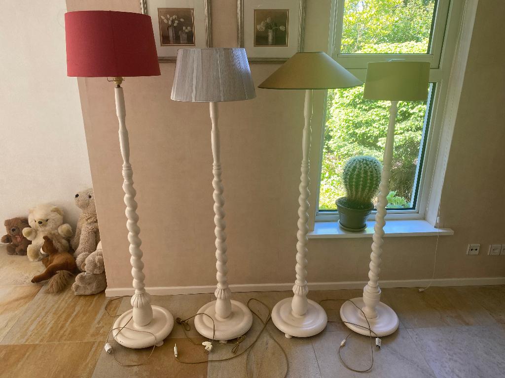 Retro vintage staande schemerlamp, Antiek en Kunst, Ophalen