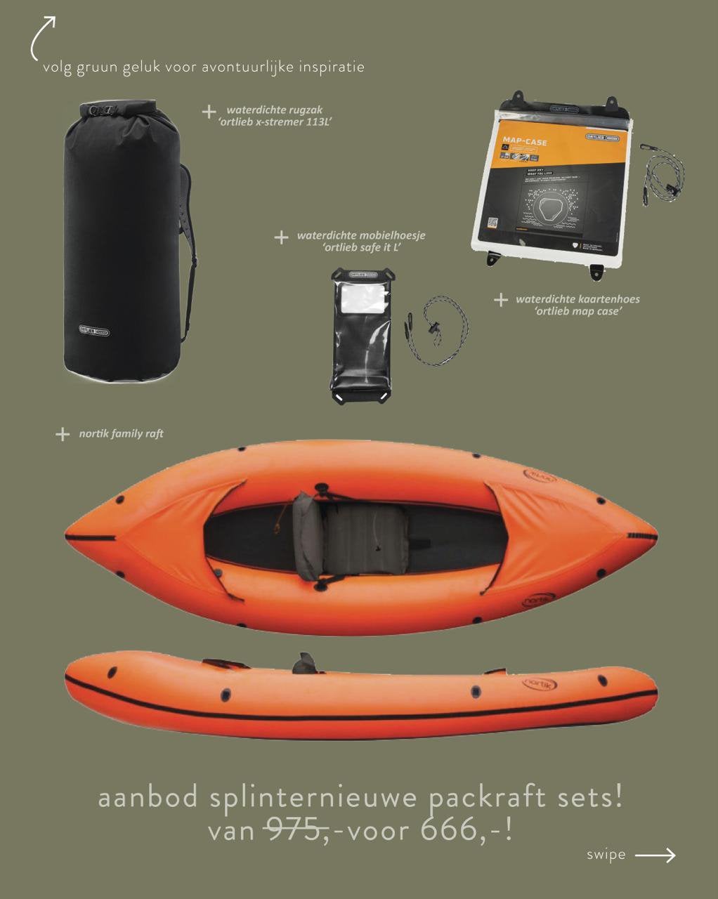 Nieuwe Nortik packrafts/ opblaaskano’s en accessoires!, Overige typen, Nieuw, Twee personen, Ophalen of Verzenden