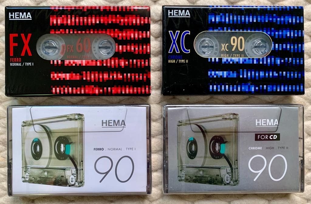 4x NOS HEMA cassettebandjes FX XC Ferro Chrome 60 90 ‘NIEUW’, Cd's en Dvd's, Cassettebandjes, 2 t/m 25 bandjes, HEMA BV, Ophalen of Verzenden