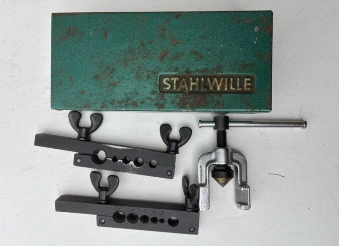 vintage Stahlwille leiding velzen, vels machine, Antiek en Kunst, Antiek | Gereedschap en Instrumenten, Ophalen of Verzenden