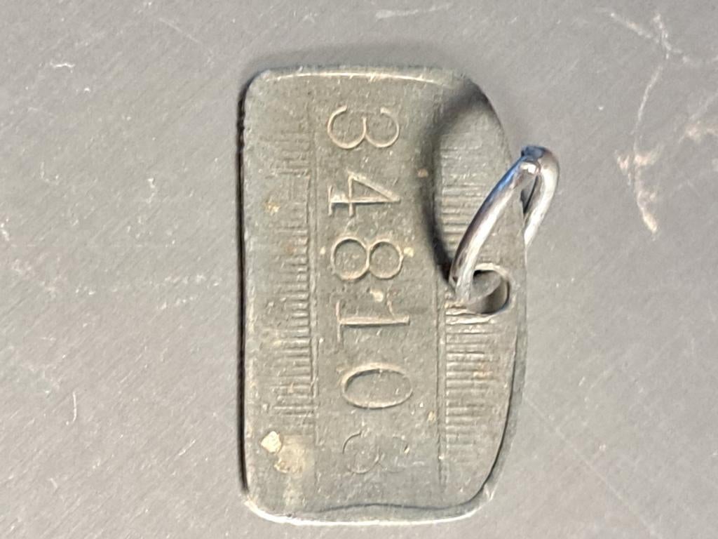 Vintage Belgische hondenpenning 1947, Verzamelen, Ophalen of Verzenden, Gebruikt