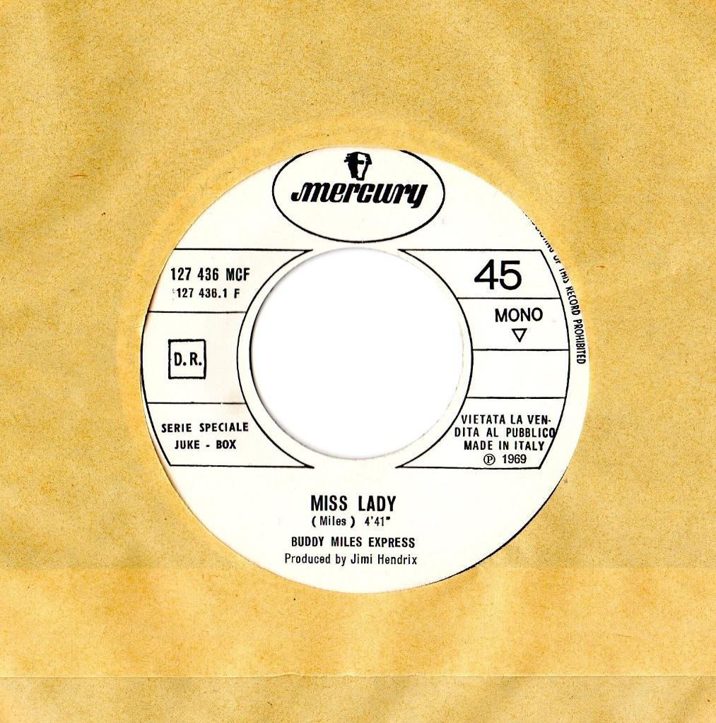 Buddy Miles promosingle Jimi Hendrix Miss Lady 69 freedom sp, Cd's en Dvd's, Vinyl Singles, 7 inch, Single, Ophalen of Verzenden