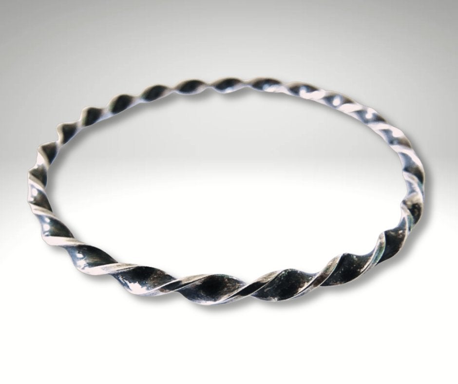 Zilveren NAVAJO 925 twisted rope gedraaide slavenarmband #1!, Sieraden, Tassen en Uiterlijk, Verzenden, Zo goed als nieuw, X, Zilver
