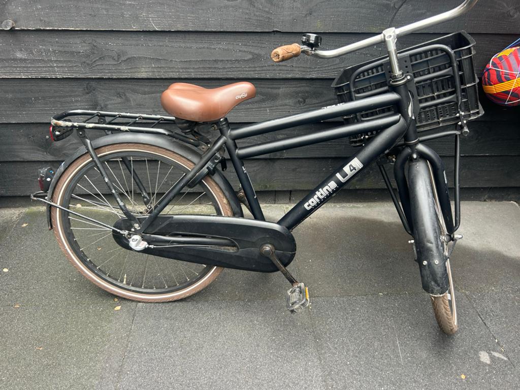 Cortina L4 transportfiets - Zwart, met mand en bagagedrager, Ophalen, Terugtraprem, Versnellingen, Gebruikt