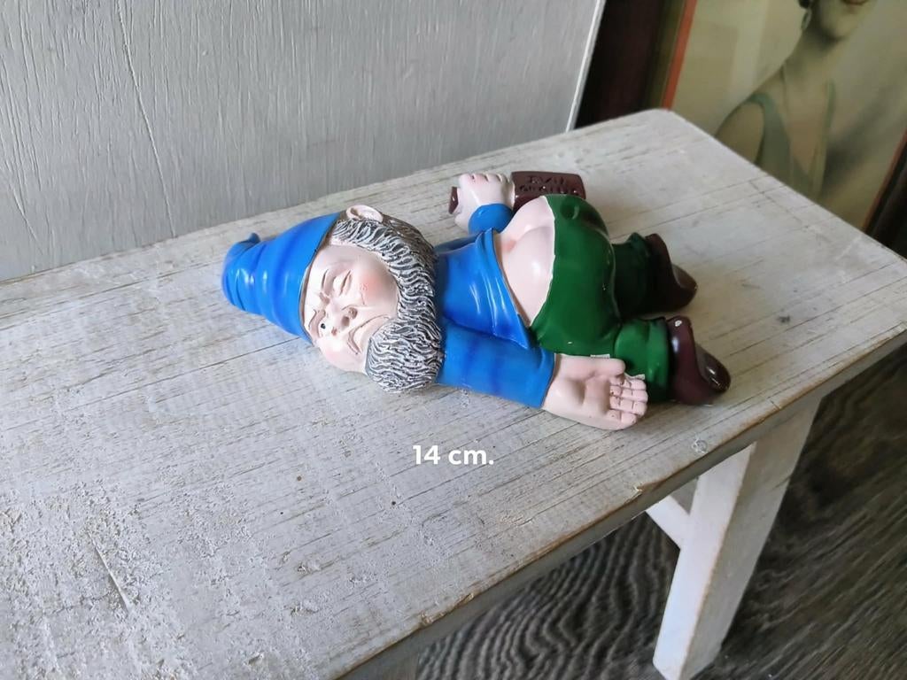 Grappige Tuinkabouter 'Evil Genius' - 14 cm, Gebruikt, Meerkleurig, Overige stijlen, Kunststof