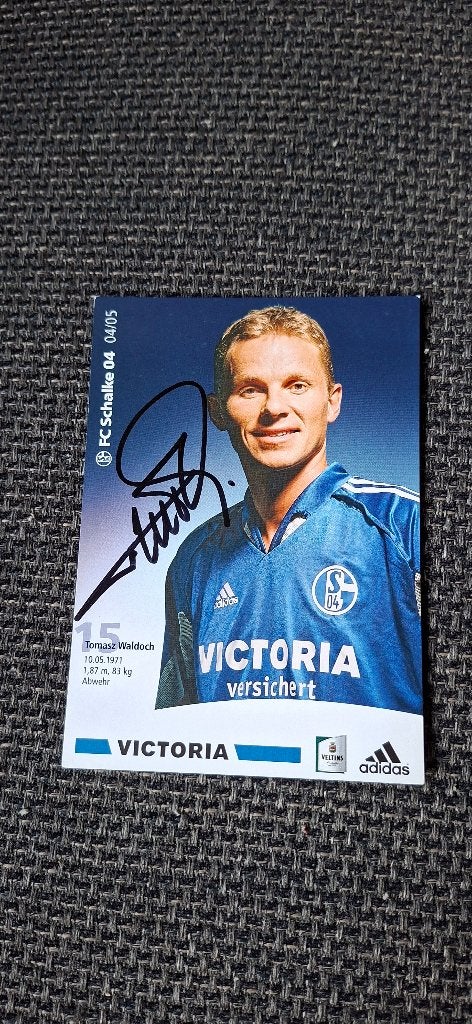 Spelerskaart met handtekening; Tomasz Waldoch # Schalke 04, Verzamelen, Ophalen of Verzenden, Nieuw, Buitenlandse clubs, Spelerskaart