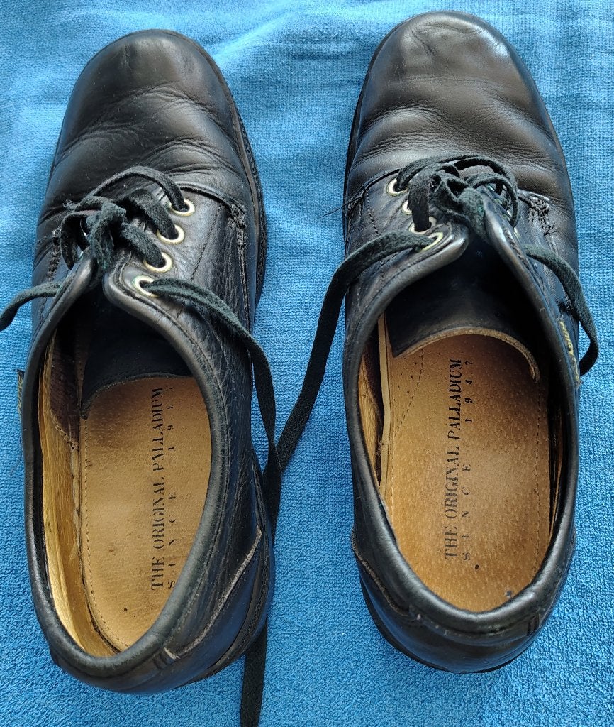 Palladium zwart leren Heren schoenen boots maat 43  zganw., PALLADIUM, Zwart, Ophalen of Verzenden, Zo goed als nieuw
