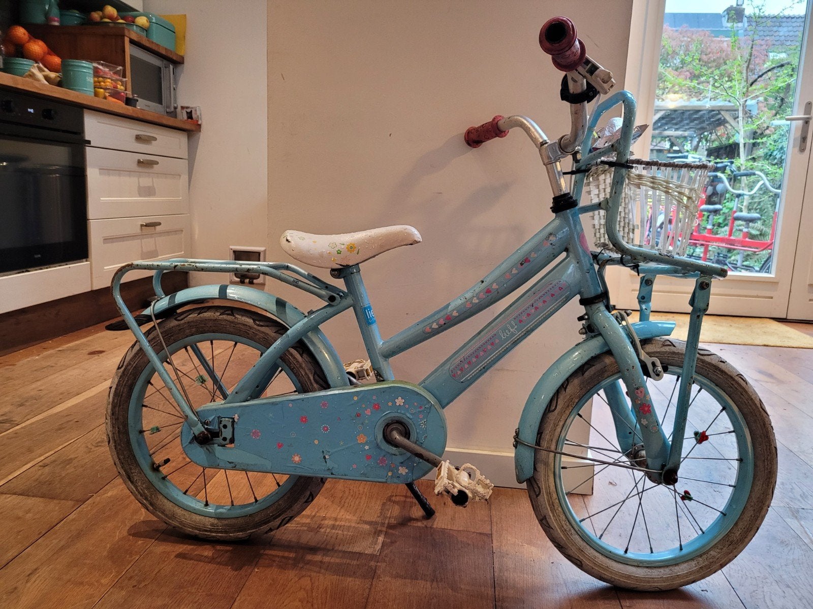 16 inch Lief! meisjes fiets meisjesfiets opknap fietsje, Fietsen en Brommers, Ophalen, Gebruikt, Terugtraprem, 16 tot 20 inch
