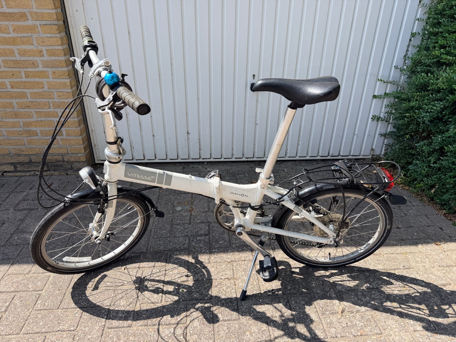 Dahon Vitesse D8 vouwfiets - Wit, Fietsen en Brommers, Ophalen, 20 inch of meer, Gebruikt, Velgrem
