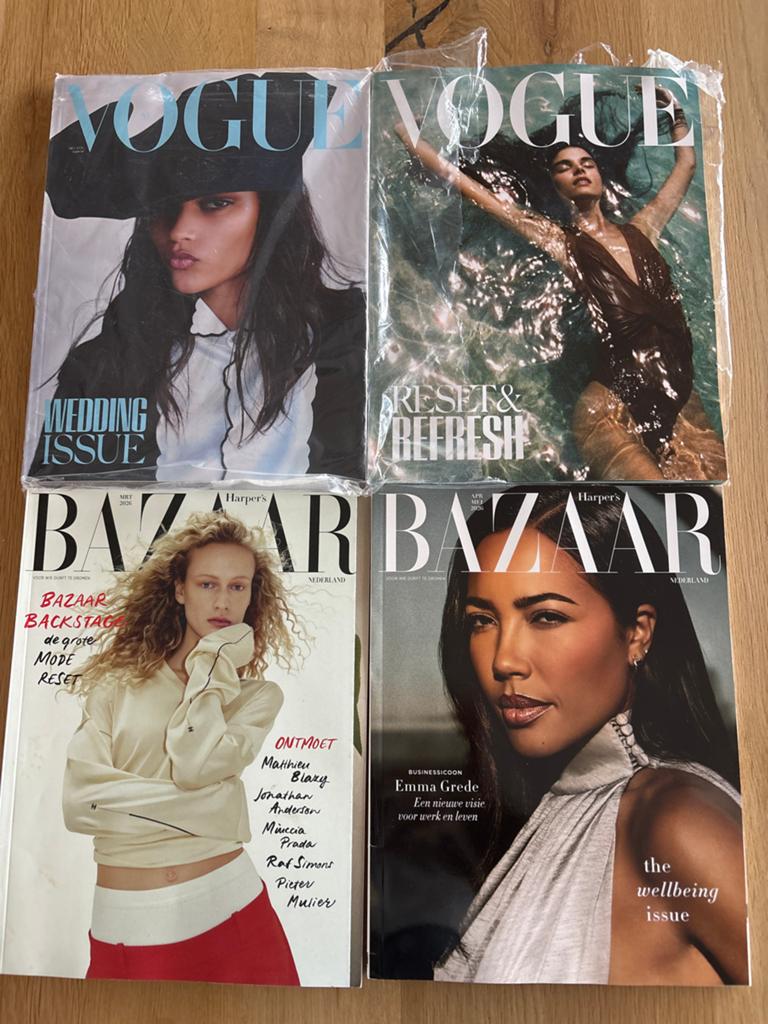 Vogue & Harper's Bazaar Tijdschriften (4 stuks), Boeken, Ophalen of Verzenden, Nieuw, Damesbladen