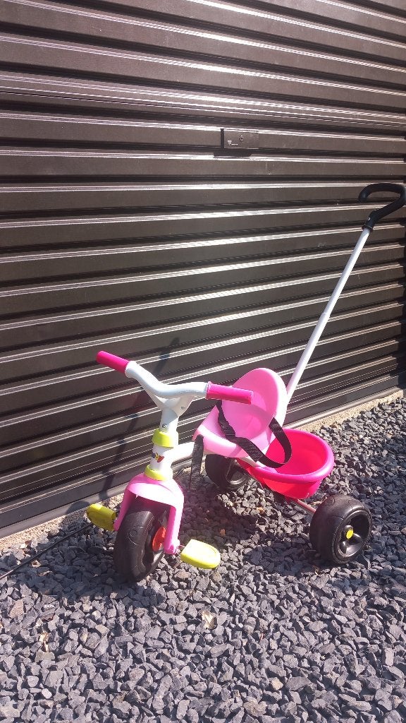 Smoby driewieler met duwstang, Fietsen en Brommers, Fietsen | Driewielers, Ophalen, Nieuw, Terugtraprem, Duwstang