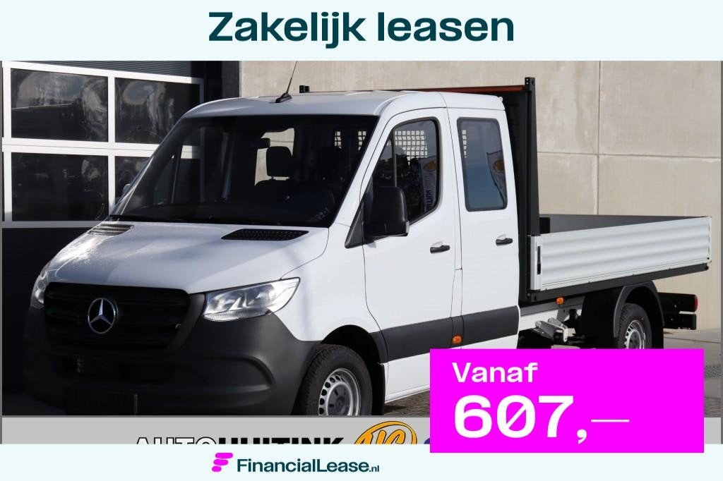 Mercedes-Benz Sprinter 315 CDI Dub Cab L3 Open laadbak RWD 7, 2393 kg, 7 stoelen, Wit, Bedrijf