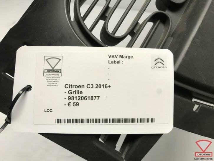 citroen c3 2016+ grille grill 9812061877, Gebruikt, Ophalen of Verzenden, Taurusavenue 1
2132 LS  Hoofddorp, NL, Privacyrights-citroen@mpsa.com