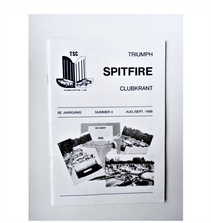triumph spitfire clubblad nr.4 *1988*-TSC, Ophalen of Verzenden, Zo goed als nieuw, Overige merken, TSC