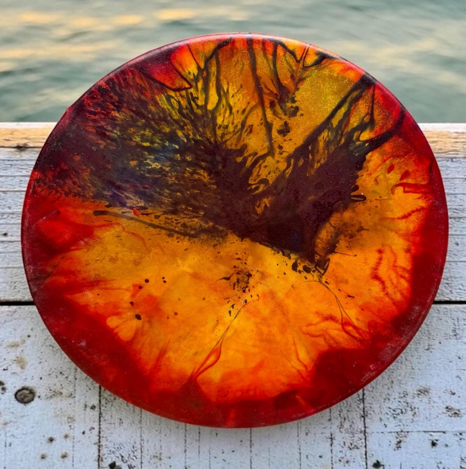 OVERGEDRAGEN Oceandrum Fire and Pink 42 cm, Muziek en Instrumenten, Verzenden, Nieuw, Trommel