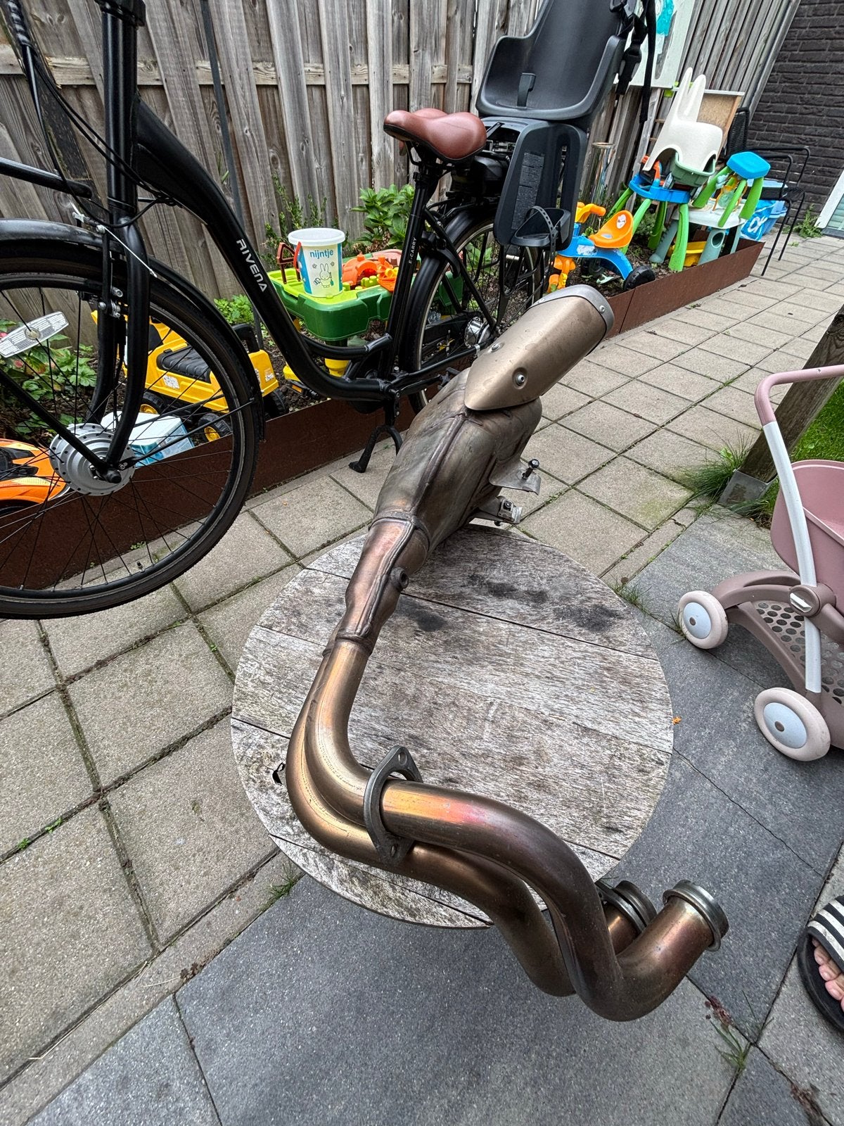 Originele uitlaat van Yamaha MT 07, Ophalen, Gebruikt