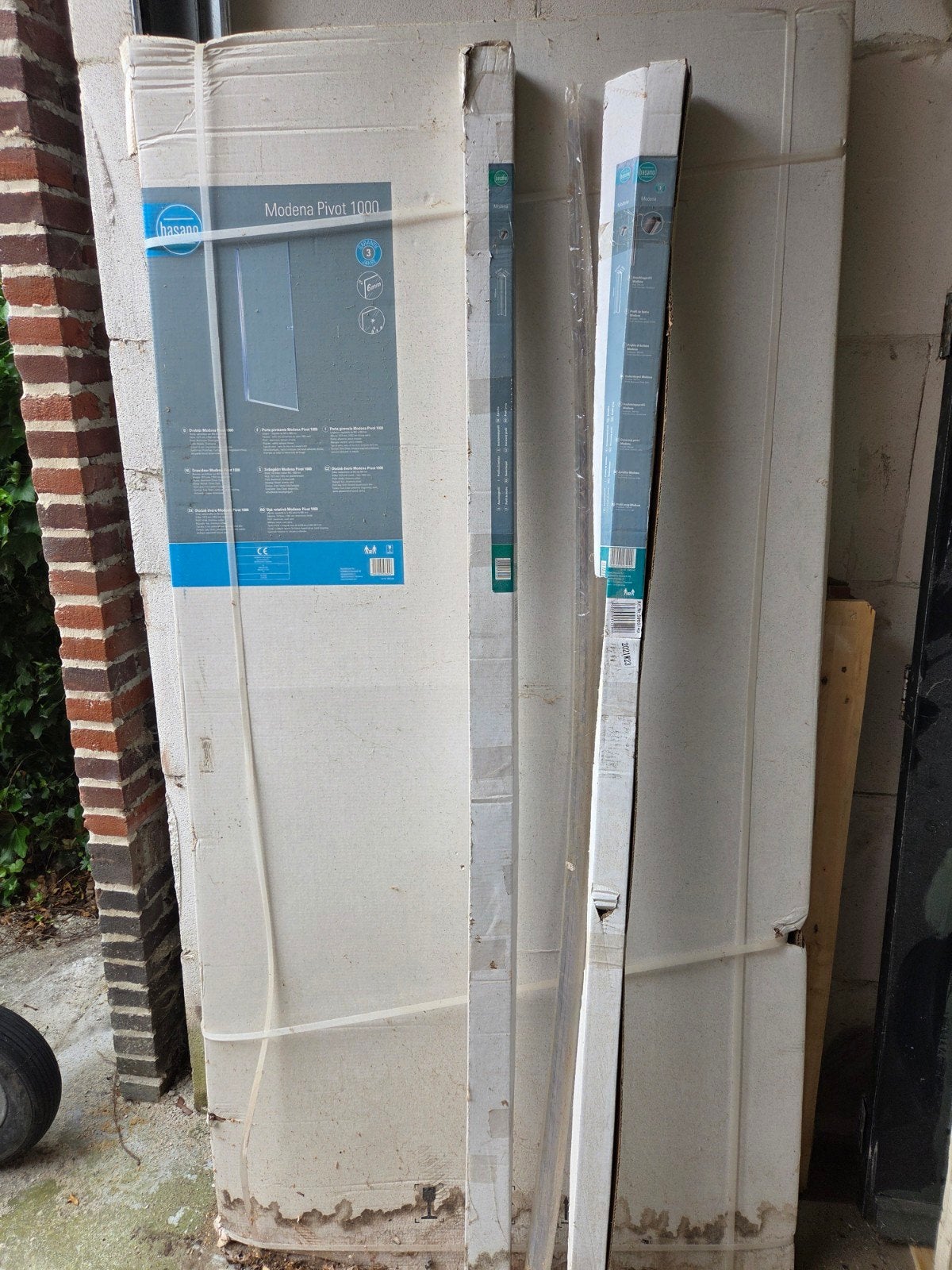 douche deur glas 100x200cm, Ophalen, Glas, Douche